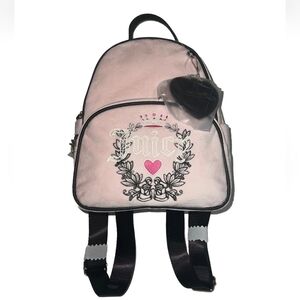 Juicy Couture Powder Blush Heritage Velour Backpack/NWT